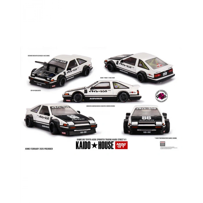Mini GT KHMG180 1/64 Kaido House Toyota AE86 Sprinter Trueno Kaido Street V1