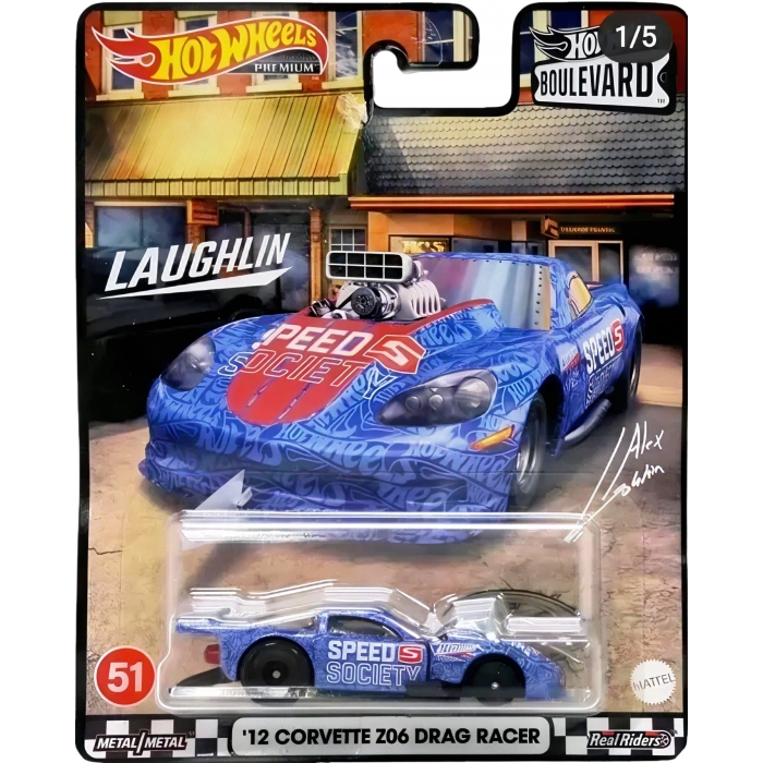 Hot Wheels Premium Boulevard 55 12 Corvette Z06 Drag Racer