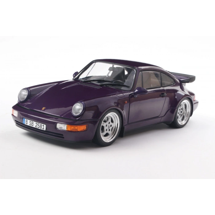 Solido S1803412 1/18 Porsche 911 (964) Turbo – Violet Blue Metallic – 1990