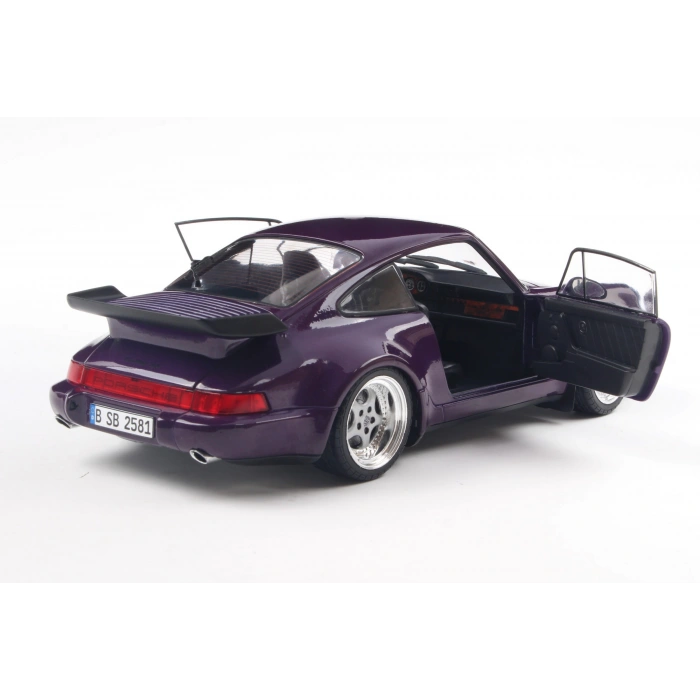 Solido S1803412 1/18 Porsche 911 (964) Turbo – Violet Blue Metallic – 1990