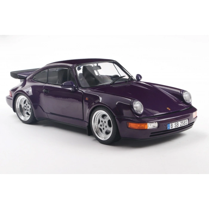 Solido S1803412 1/18 Porsche 911 (964) Turbo – Violet Blue Metallic – 1990