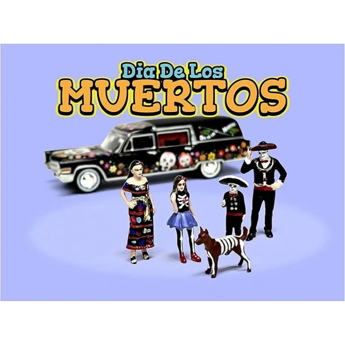 American Diorama AD-76509MJ Dia de los Muertos 5 Parça Diecast Set 1/64 Scale