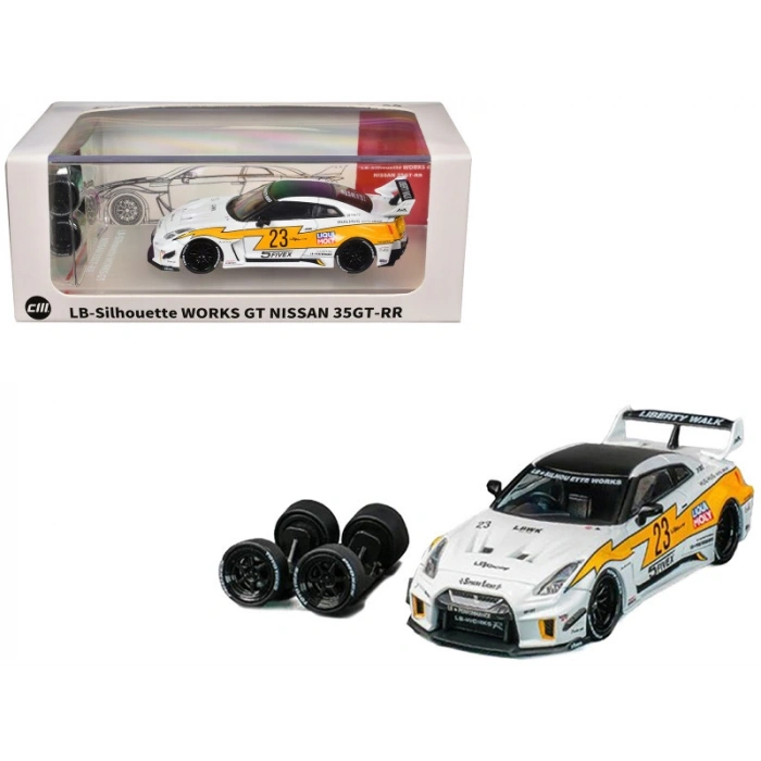 CM Model 1/64 Nissan 35GT-RR LB-Silhouette Works GT RHD (Right Hand Drive) #23