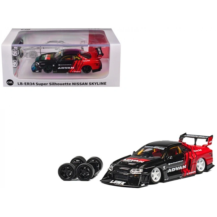 CM Model 1/64 Nissan Skyline LB-ER34 Super Silhouette RHD (Right Hand Drive) ADVAN