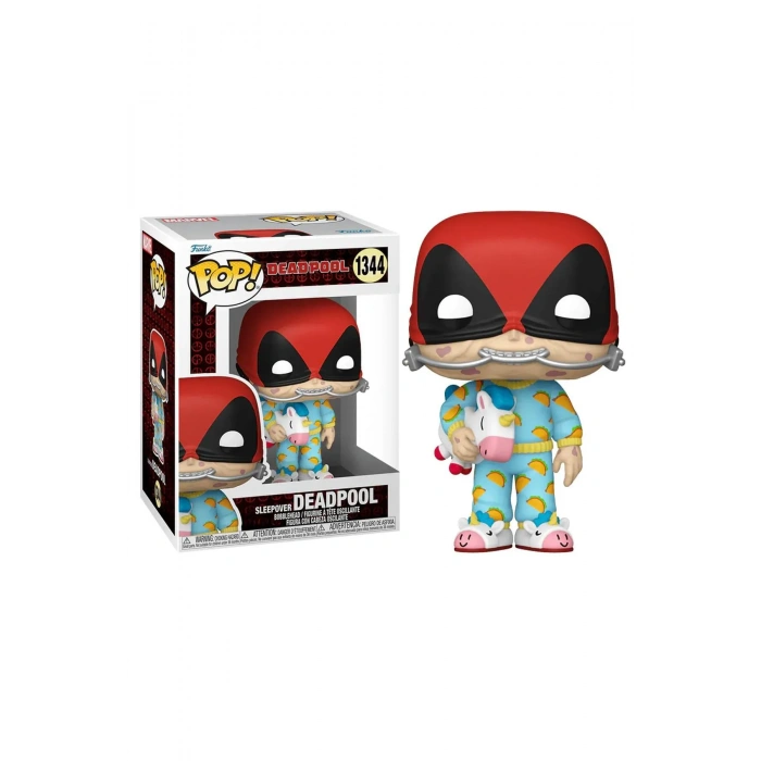 Funko Pop 1344 Deadpool - Sleepover Deadpool Bobble-Head Figüre