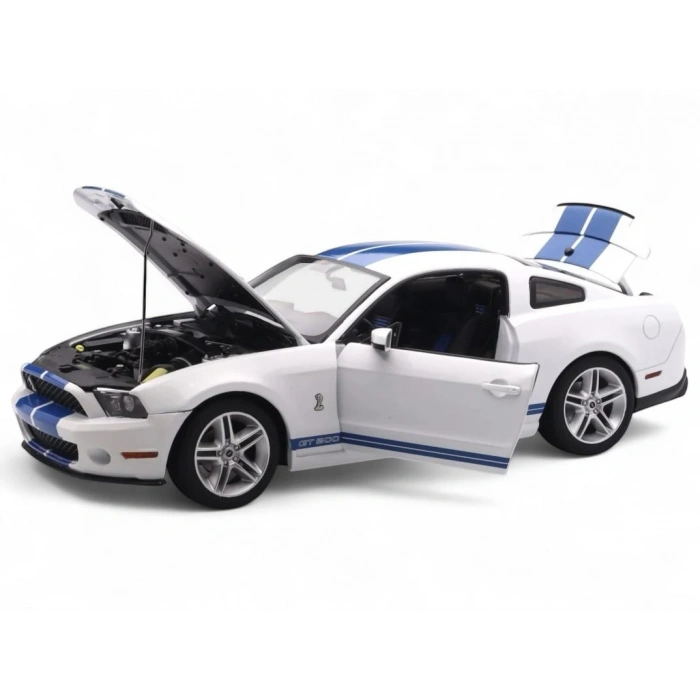 GreenLight 1/18 2011 Shelby GT500 - Performance White with Grabber Blue Stripes