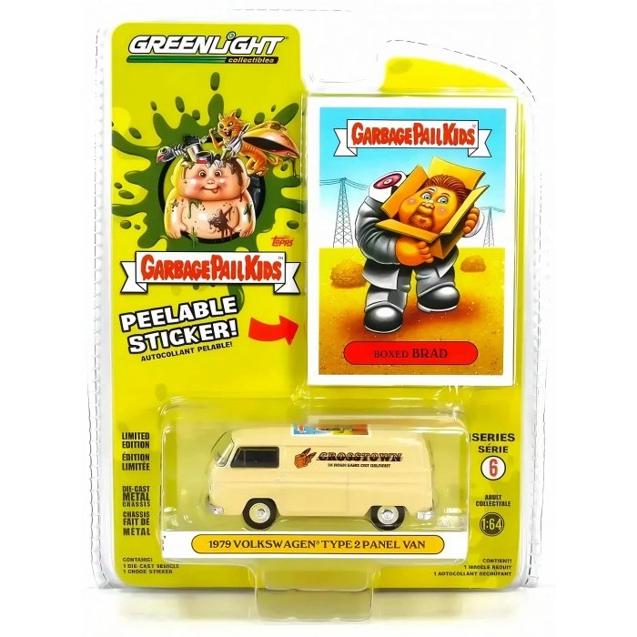 Greenlight 1:64 1:64 Garbage Pail Kids Series 6 - Boxed Brad - 1979 Volkswagen Type 2 Panel Van Solid Pack
