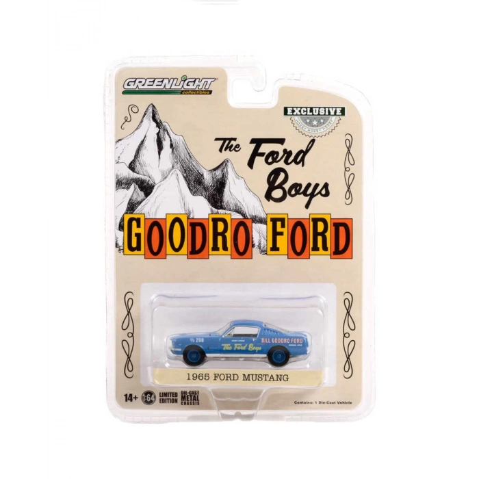 Greenlight 1:64 1965 Ford Mustang Fastback - The Ford Boys Bill Goodro Ford, Denver, Colorado