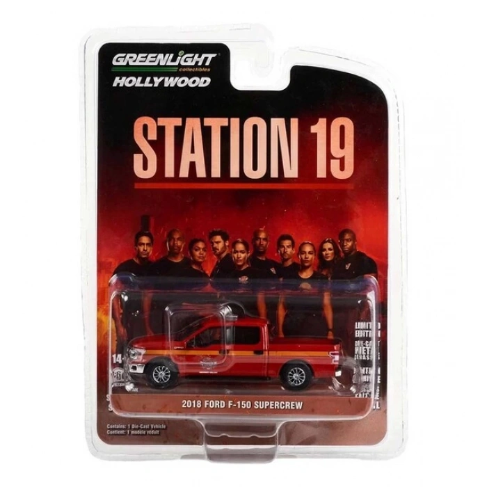 Greenlight 1:64 2018 Ford F-150 Supercrew ( Seattle Fire Dept. ) - Station 19