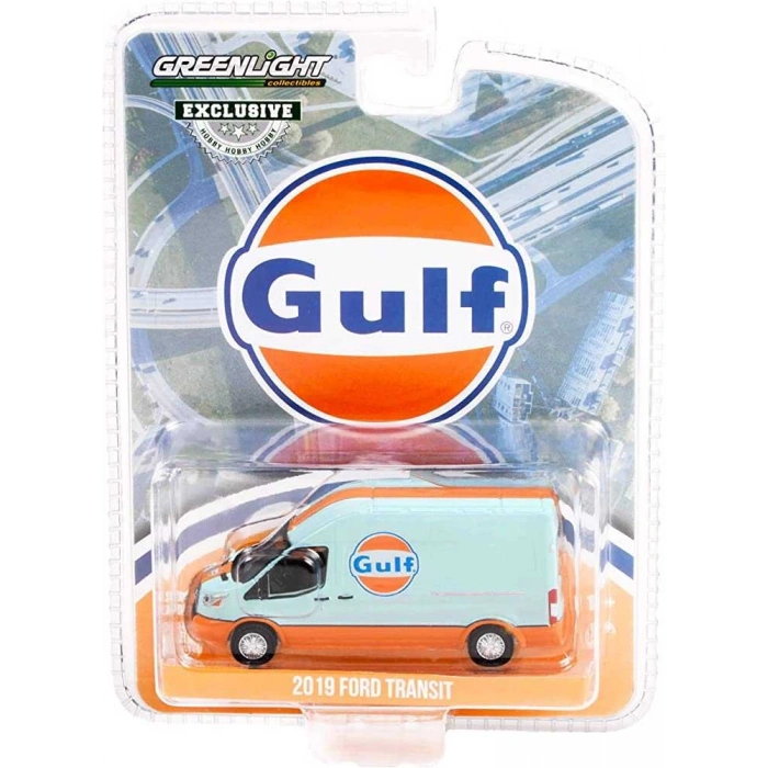 Greenlight 1:64 2019 Ford Transit LWB High Roof - Gulf Oil
