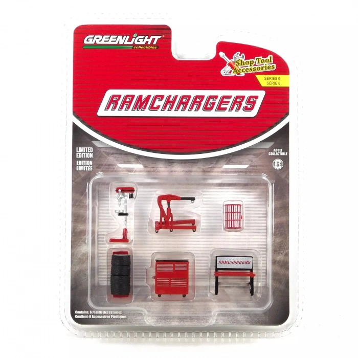 Greenlight 1/64 Auto Body Shop - Shop Tool Accessories Series 6 - Ramchargers Solid Pack