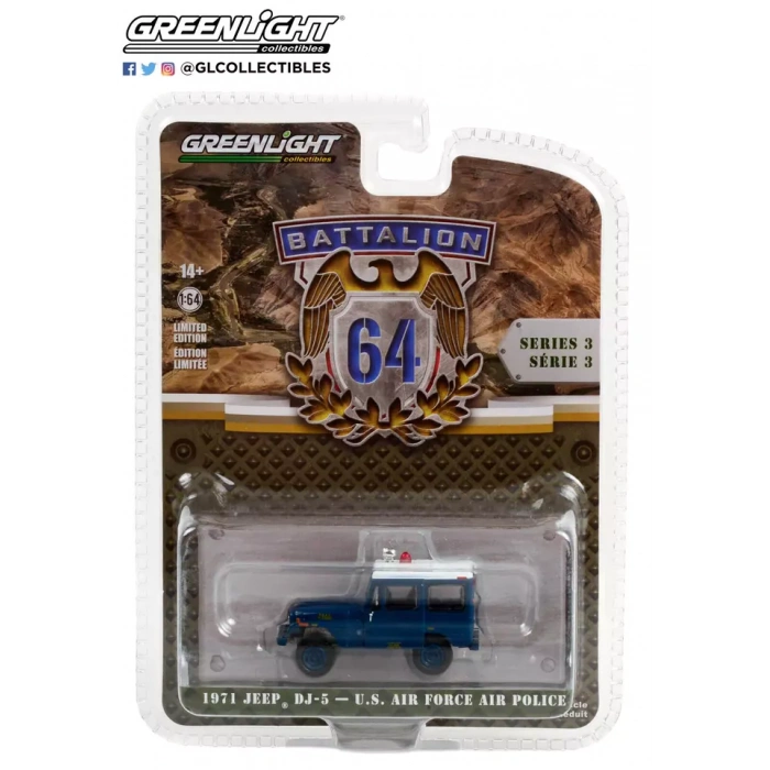 Greenlight 1/64 Battalion S3 1971 Jeep DJ-5 US Air Force Police 61030D
