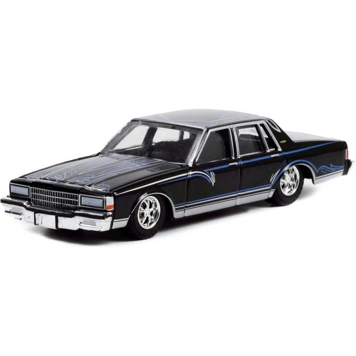Greenlight 1/64 California Lowriders Series 1 - 1987 Chevrolet Caprice Lowrider - Custom Black Solid Pack