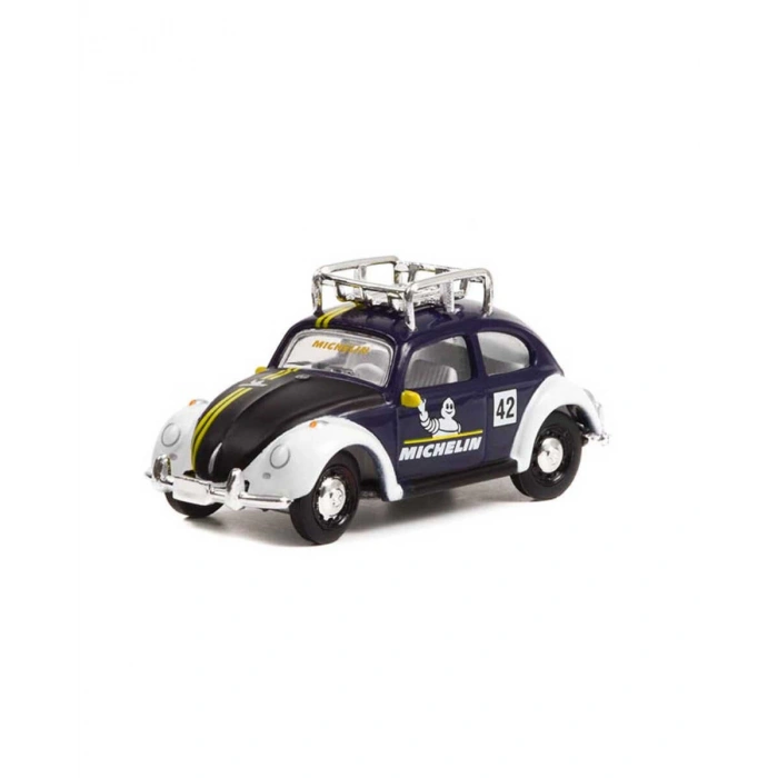 Greenlight 1:64 Club Vee-Dub Series 14- Classic Volkswagen Beetle with Roof Rack – Michelin Tires