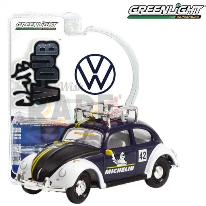 Greenlight 1:64 Club Vee-Dub Series 14- Classic Volkswagen Beetle with Roof Rack – Michelin Tires
