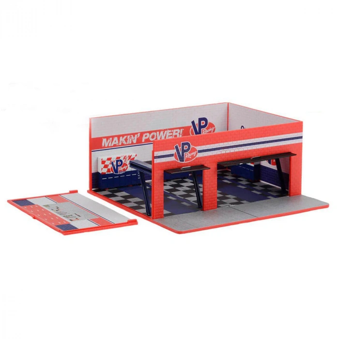 GreenLight 1:64 Mechanics Corner Series 10 - Weekend Workshop - VP Racing Fuels Garage Solid Pack