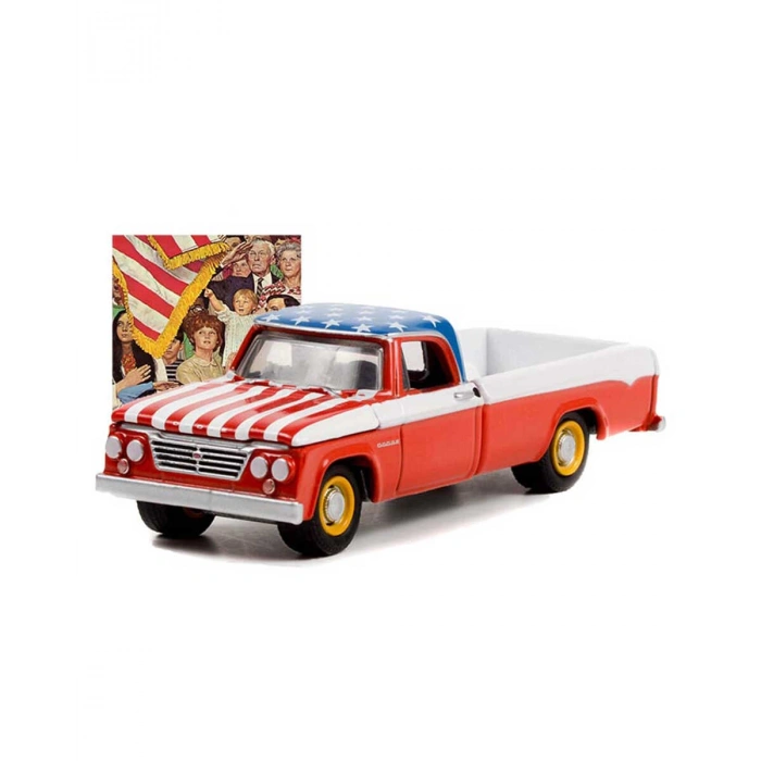 Greenlight 1:64 Norman Rockwell Series 4 -American Flag 1962 Dodge D-200 Pickup