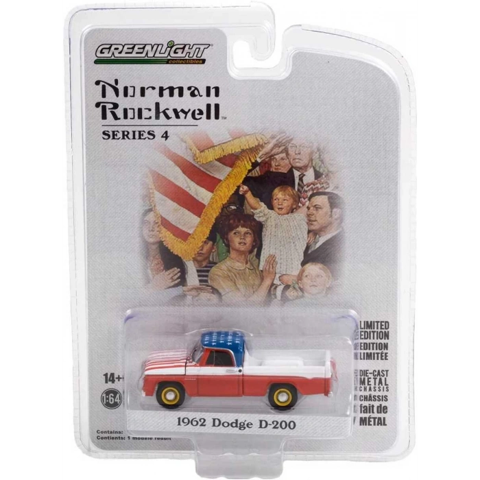 Greenlight 1:64 Norman Rockwell Series 4 -American Flag 1962 Dodge D-200 Pickup
