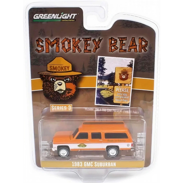 Greenlight 1/64 Smokey Bear Series 3- 1983 GMC Suburban 38060-D