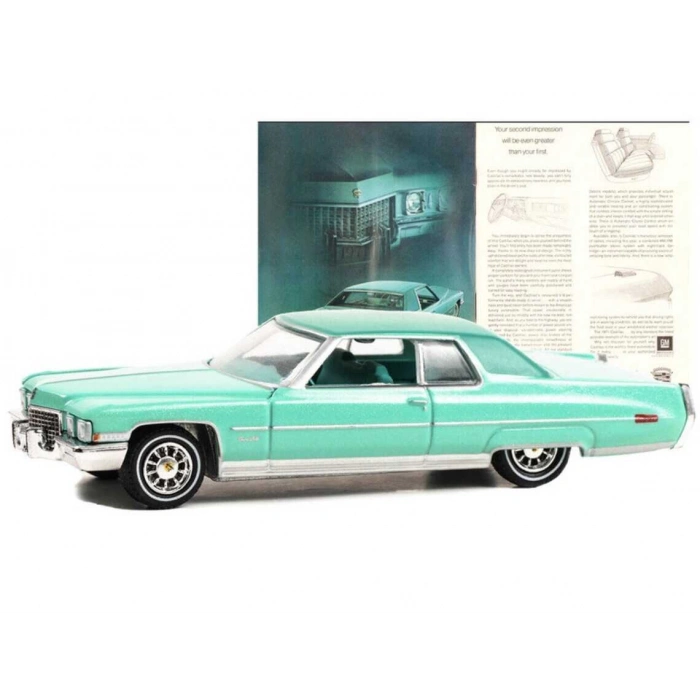 Greenlight 1/64 Vintage Ad Cars Series 9- 1971 Cadillac Coupe deVille
