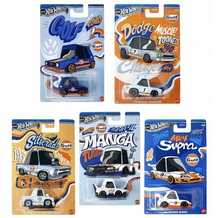 Hot Wheels 1/64 Tooned Gulf - Themed Automotive