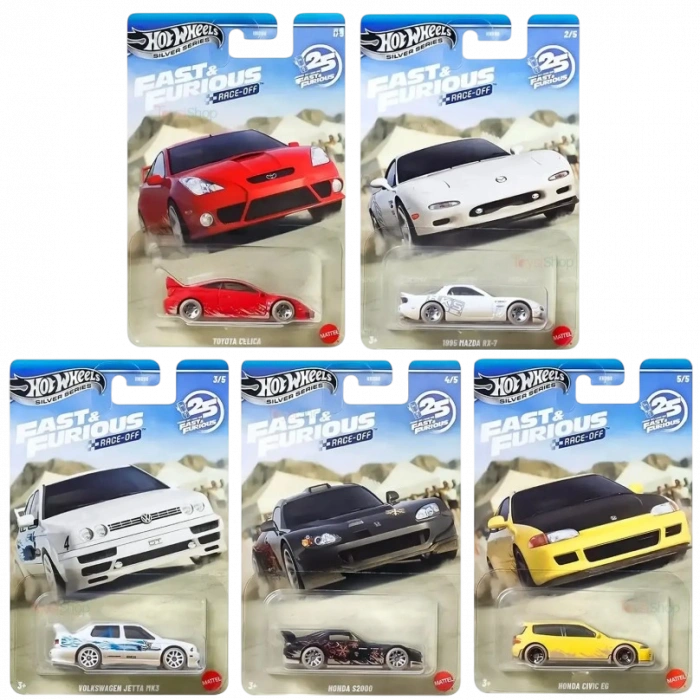 Hot Wheels Fast & Furious Race Off 5li Set HNR88-979P