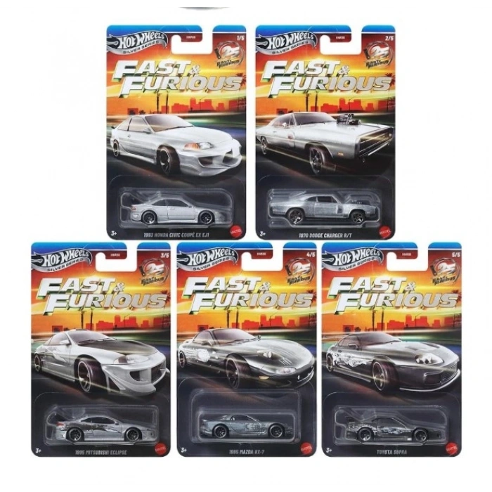 Hot Wheels Fast & Furious Silver Series 5li Set 979Q