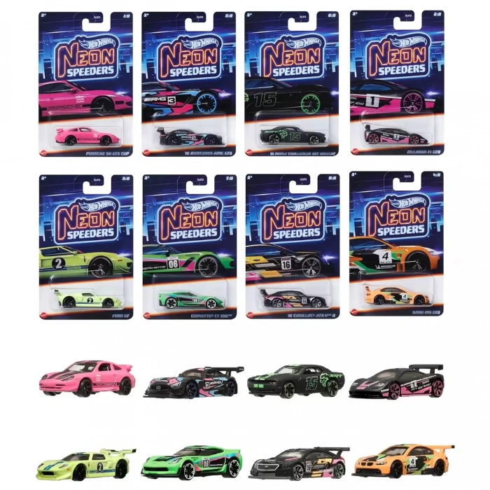Hot Wheels Neon Speeders 8 Araçlık Set - HLH72