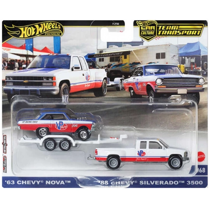 Hot Wheels Premium Car Culture Team Transport 63 Chevy Nova
