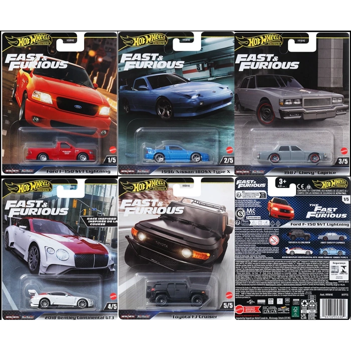 Hot Wheels Premium Fast & Furious 2024 Mix H Set