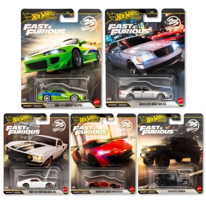 Hot Wheels Premium Fast & Furious 25. Years (10Lu Set)