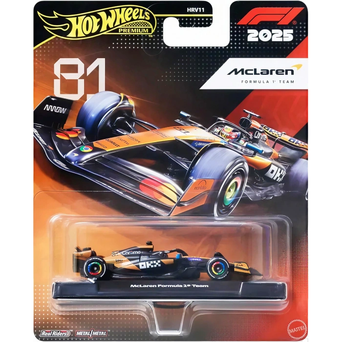 Hot Wheels Premium Formula 1 McLaren Formula 1 Team (#81) HRV11 - JKD81
