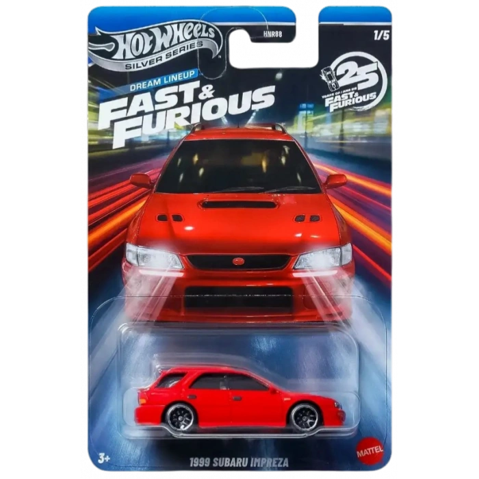 Hot Wheels Silver Series Dream Lineup Fast Furious  - 99 Subaru Impreza