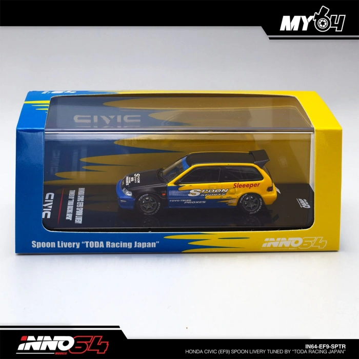 Inno 1/64 HONDA CIVIC (EF9) Spoon Livery Tuned by TODA RACING Japan