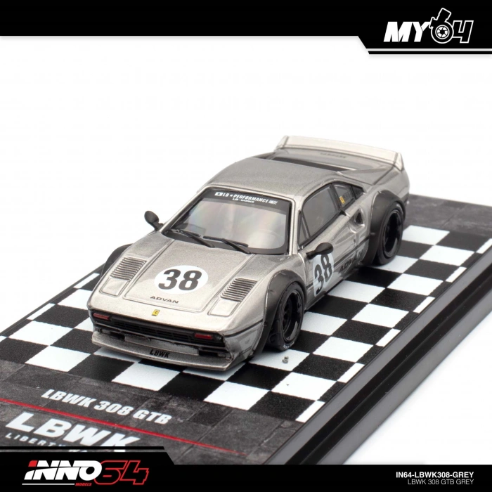 Inno 1/64 LBWK 308 GTB Grey IN64-LBWK308-GREY