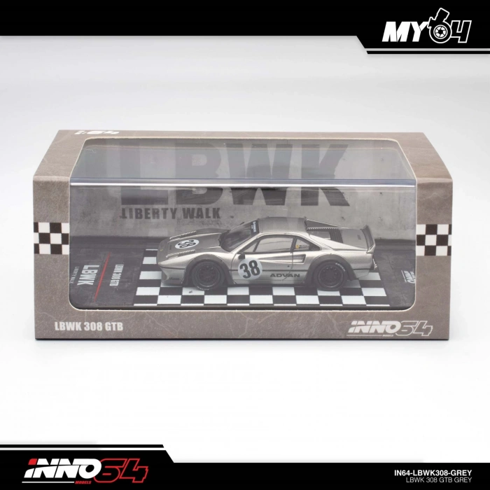 Inno 1/64 LBWK 308 GTB Grey IN64-LBWK308-GREY