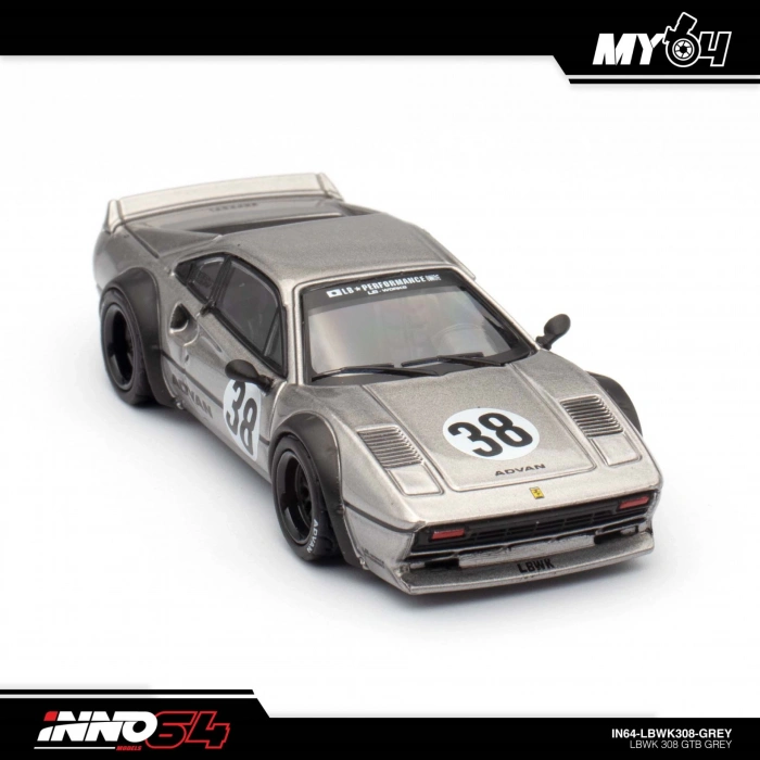Inno 1/64 LBWK 308 GTB Grey IN64-LBWK308-GREY