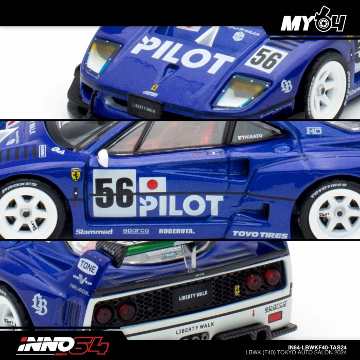 Inno 1/64 LBWK F40 Tokyo Auto Salon 2024 IN64-LBWKF40-TAS24