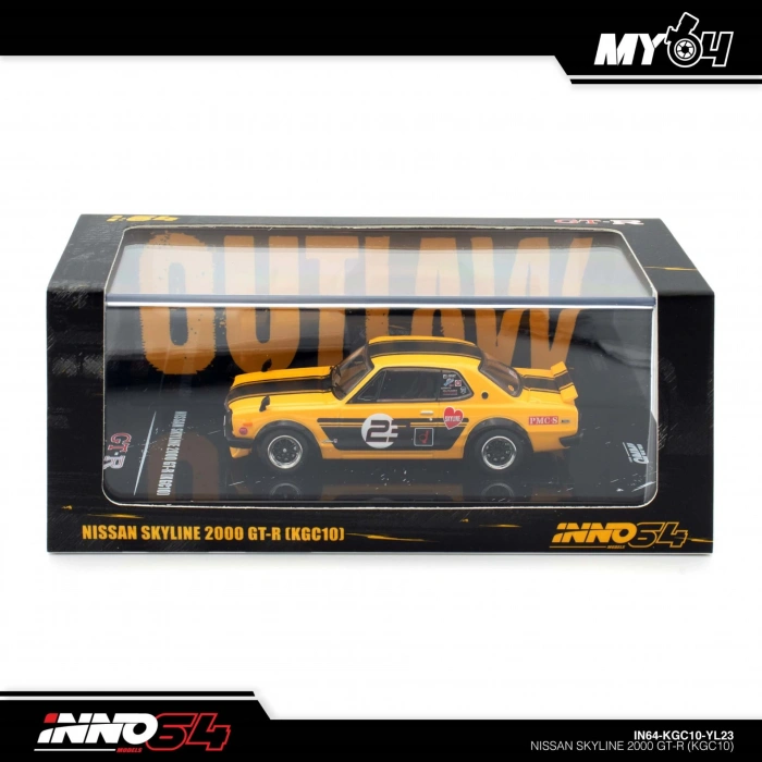 Inno 1/64 NISSAN SKYLINE 2000 GT-R (KPGC10) IN64-KPGC10-YL23