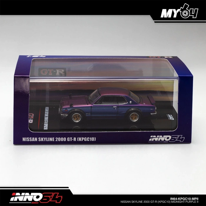 Inno 1/64 NISSAN SKYLINE 2000 GT-R (KPGC10) Midnight Purple II