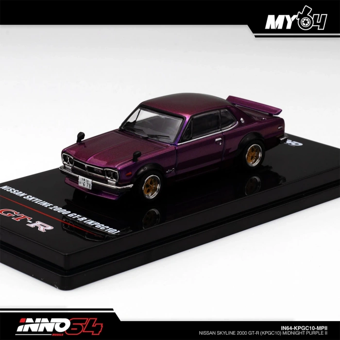 Inno 1/64 NISSAN SKYLINE 2000 GT-R (KPGC10) Midnight Purple II