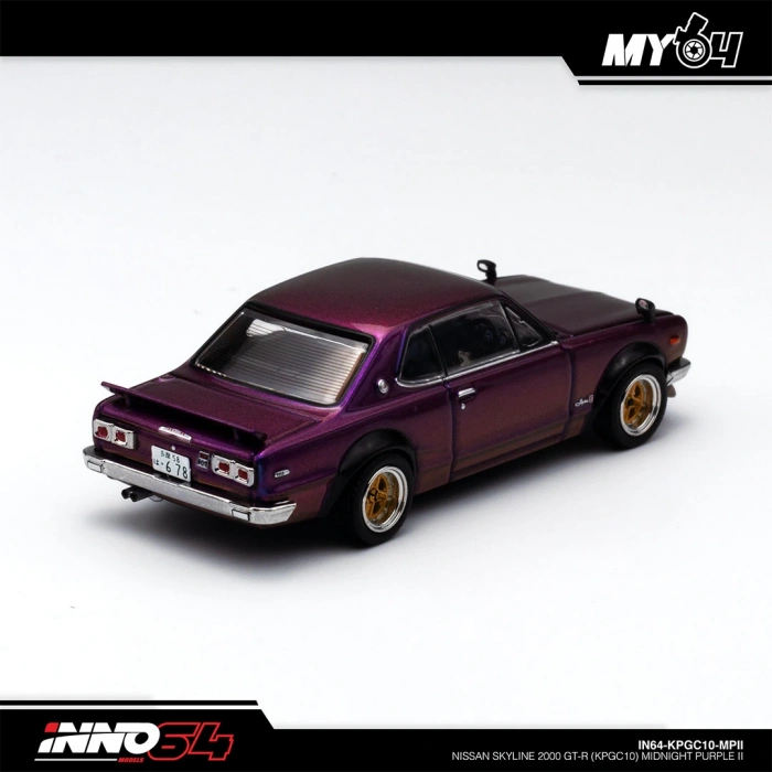 Inno 1/64 NISSAN SKYLINE 2000 GT-R (KPGC10) Midnight Purple II