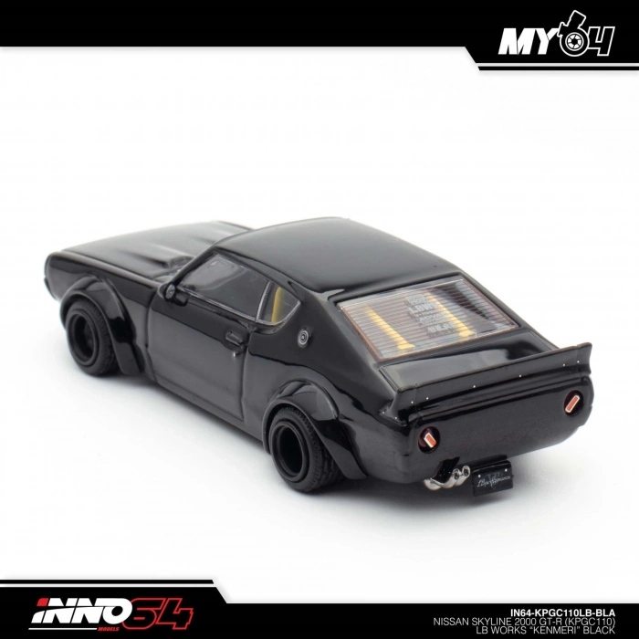 Inno 1/64 Nissan Skyline 2000 GT-R (KPGC110) LB Works Kenmeri Black