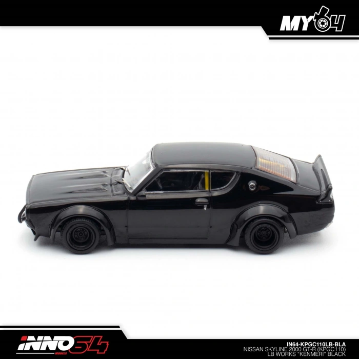 Inno 1/64 Nissan Skyline 2000 GT-R (KPGC110) LB Works Kenmeri Black