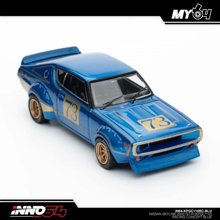 Inno 1/64 Nissan Skyline 2000 GT-R (KPGC110) Racing Concept Blue