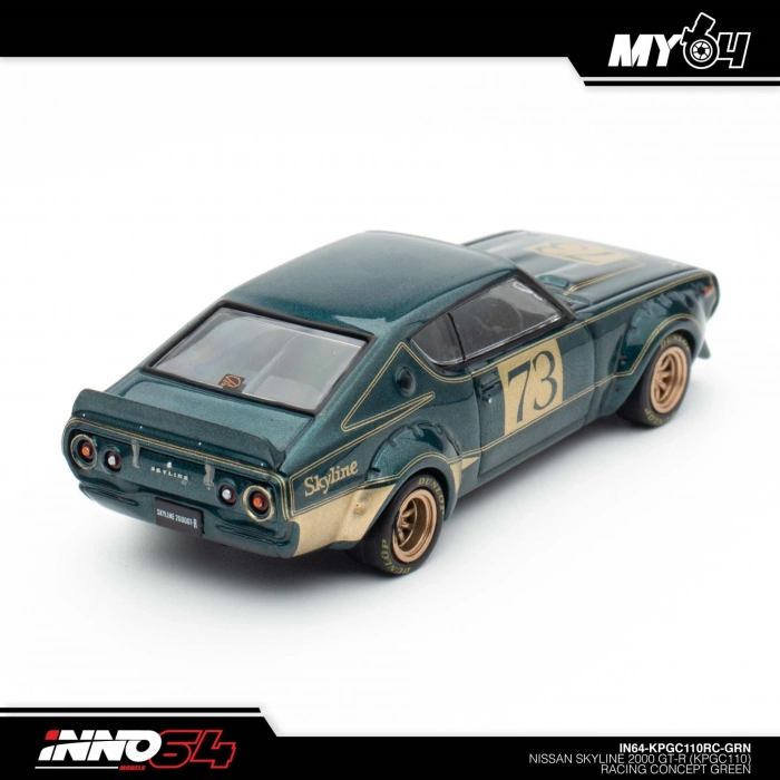 Inno 1/64 Nissan Skyline 2000 GT-R (KPGC110) Racing Concept Green