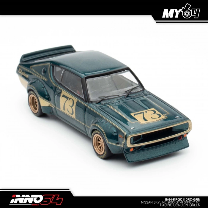 Inno 1/64 Nissan Skyline 2000 GT-R (KPGC110) Racing Concept Green