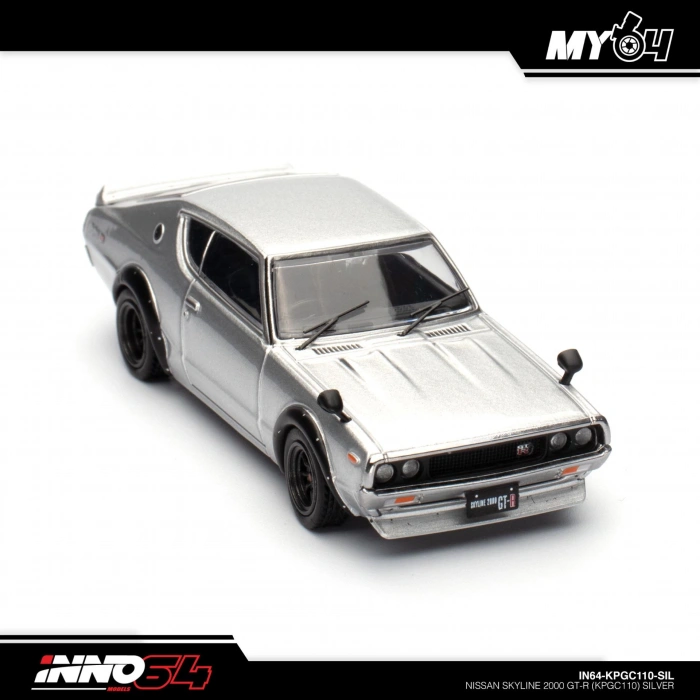 Inno 1/64 NISSAN SKYLINE 2000 GT-R (KPGC110) Silver IN64-KPGC110-SIL