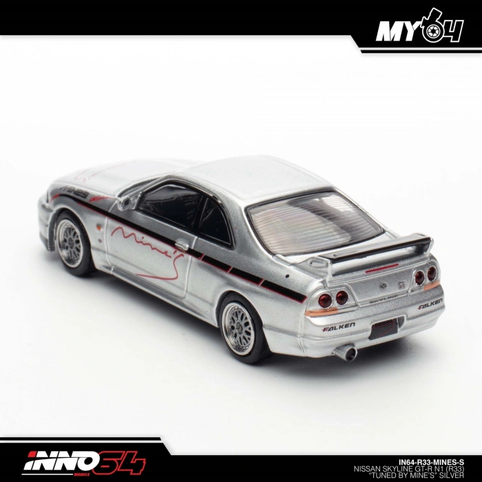 Inno 1/64 Nissan Skyline GT-R N1 (R33) Tuned by Mines Silver