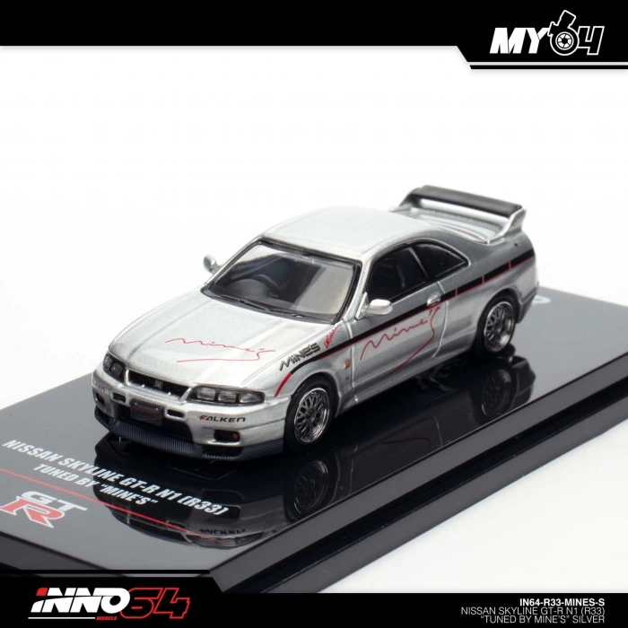 Inno 1/64 Nissan Skyline GT-R N1 (R33) Tuned by Mines Silver
